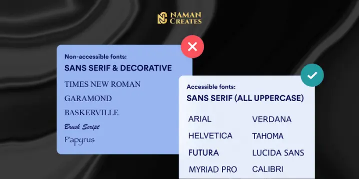 Accessibility in Font Combinations